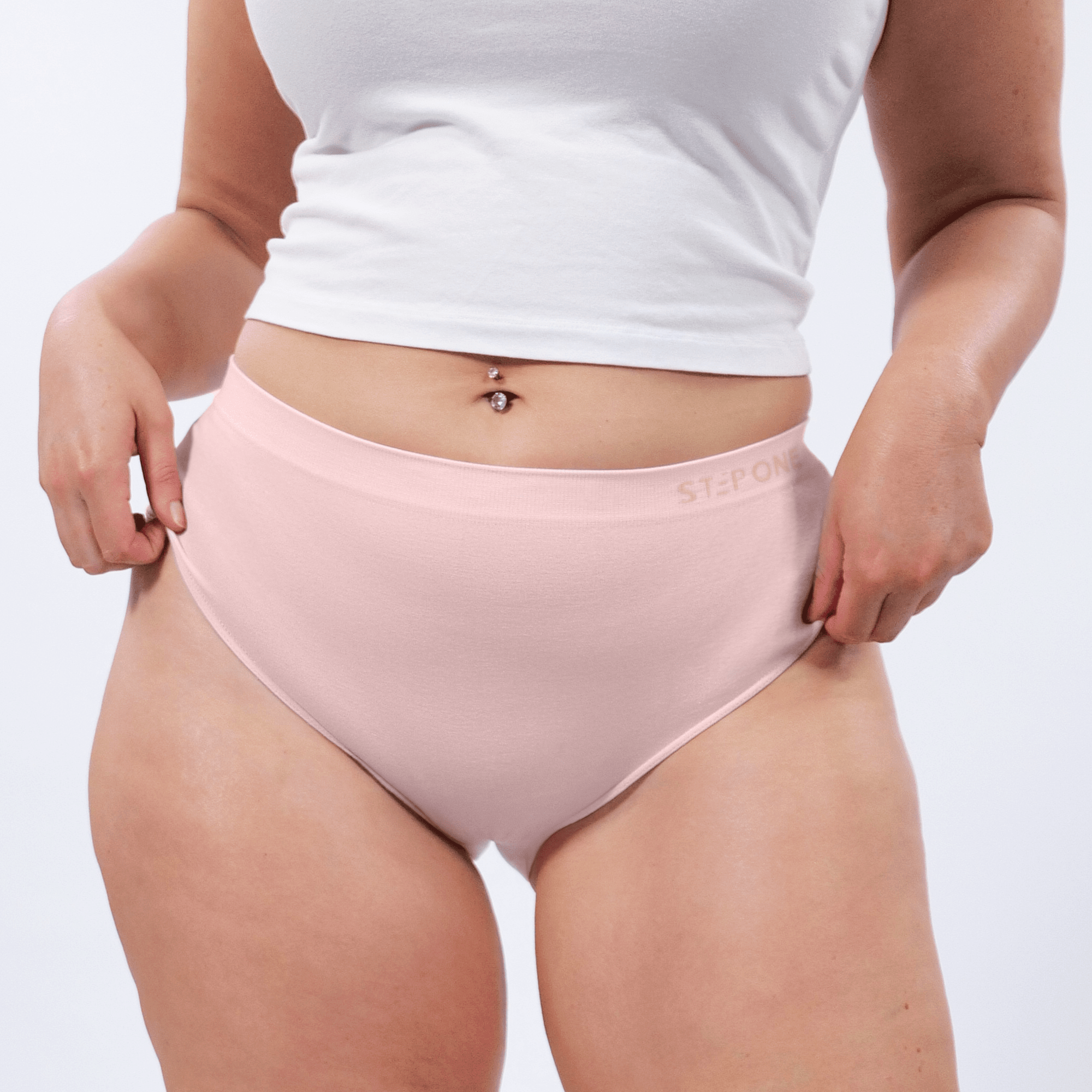 Women's Seamfree Bikini Brief - Rosé All Day - Model - #size_2XL