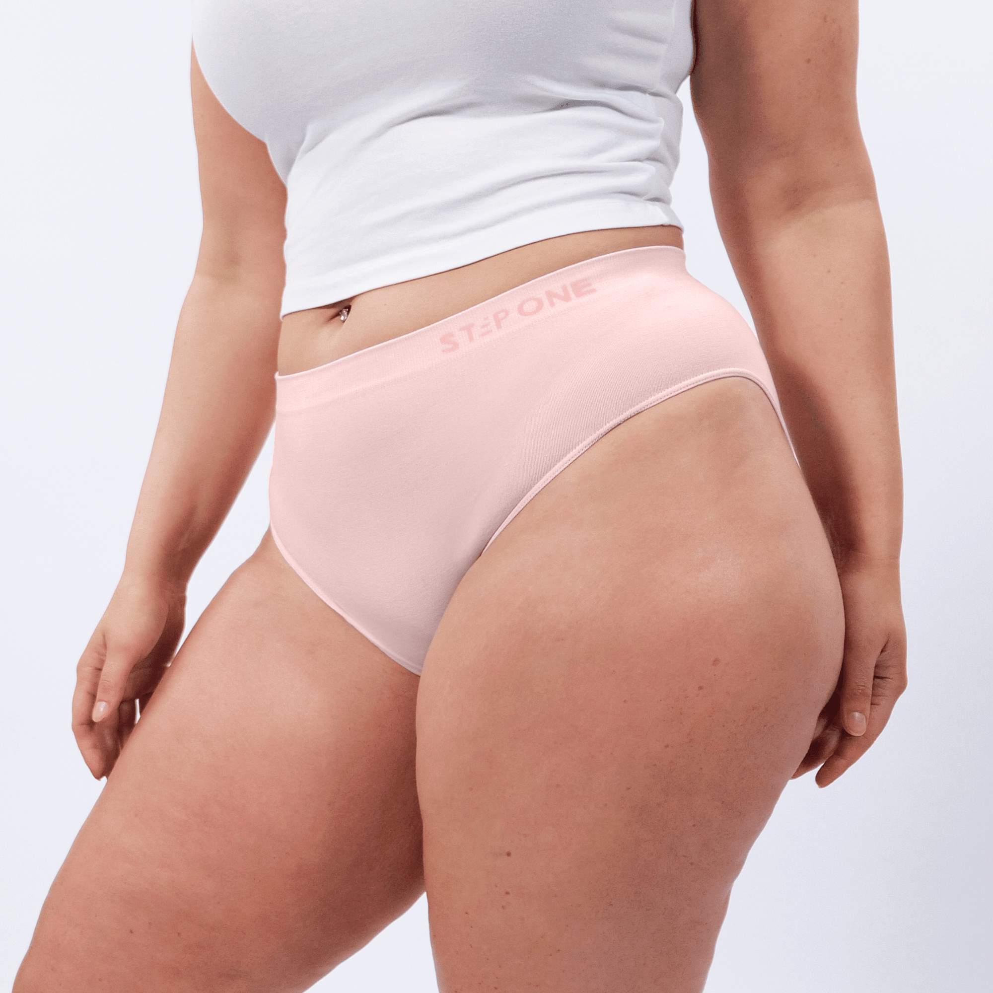 Women's Seamfree Bikini Brief - Rosé All Day - Model - #size_XL