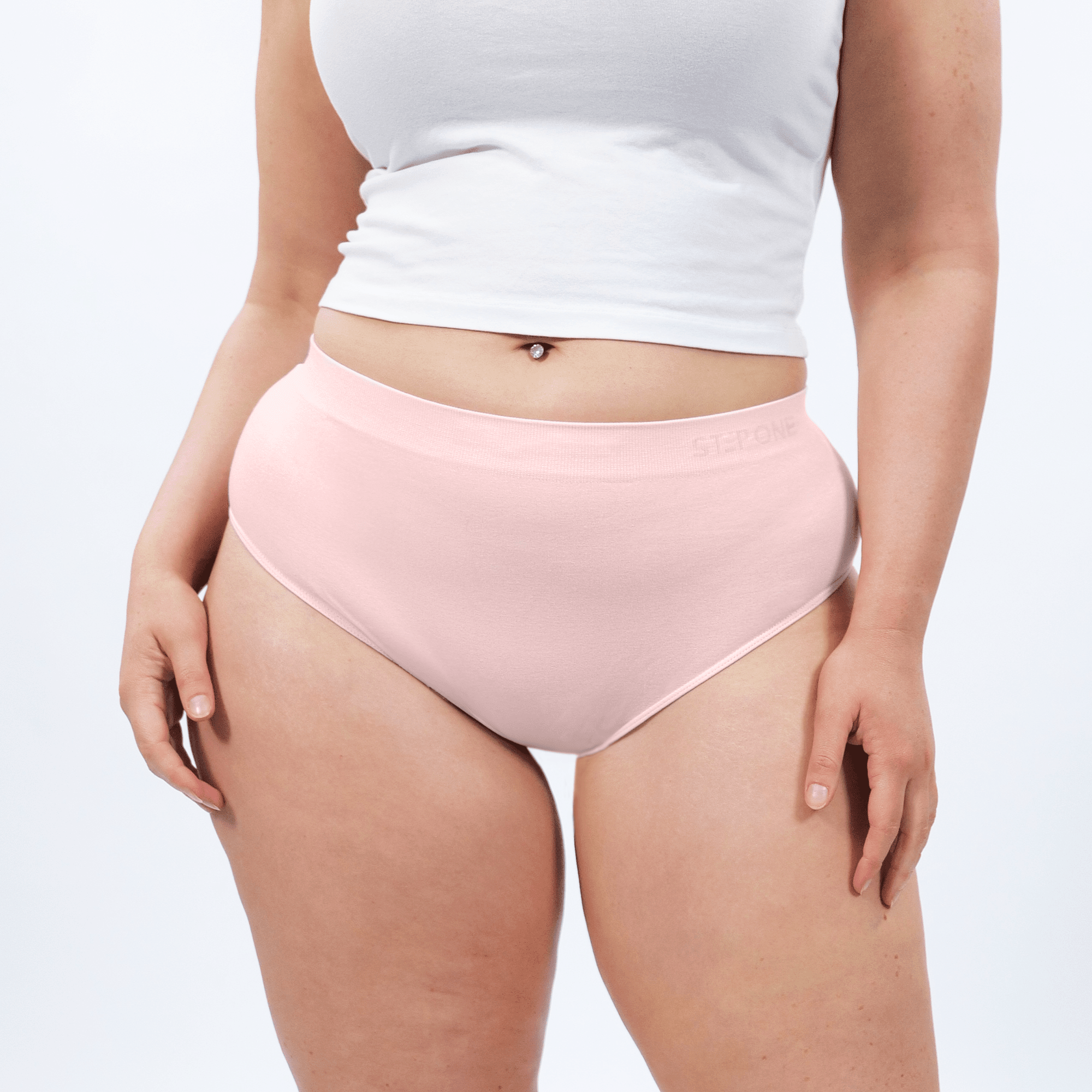 Women's Seamfree Full Brief - Rosé All Day - Model - #size_XL