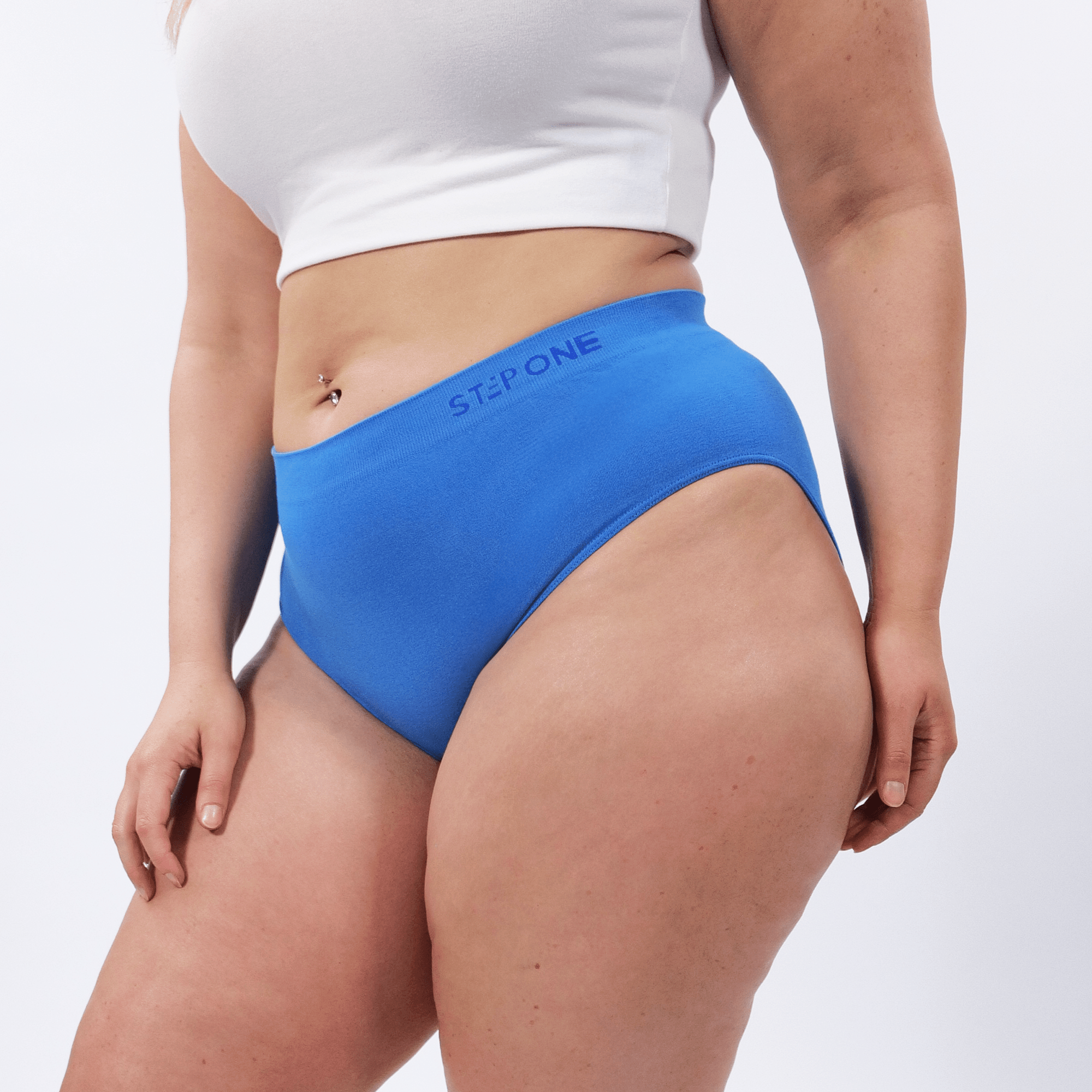 Women's Seamfree Full Brief - Blue Lagoon - Model - #size_2XL