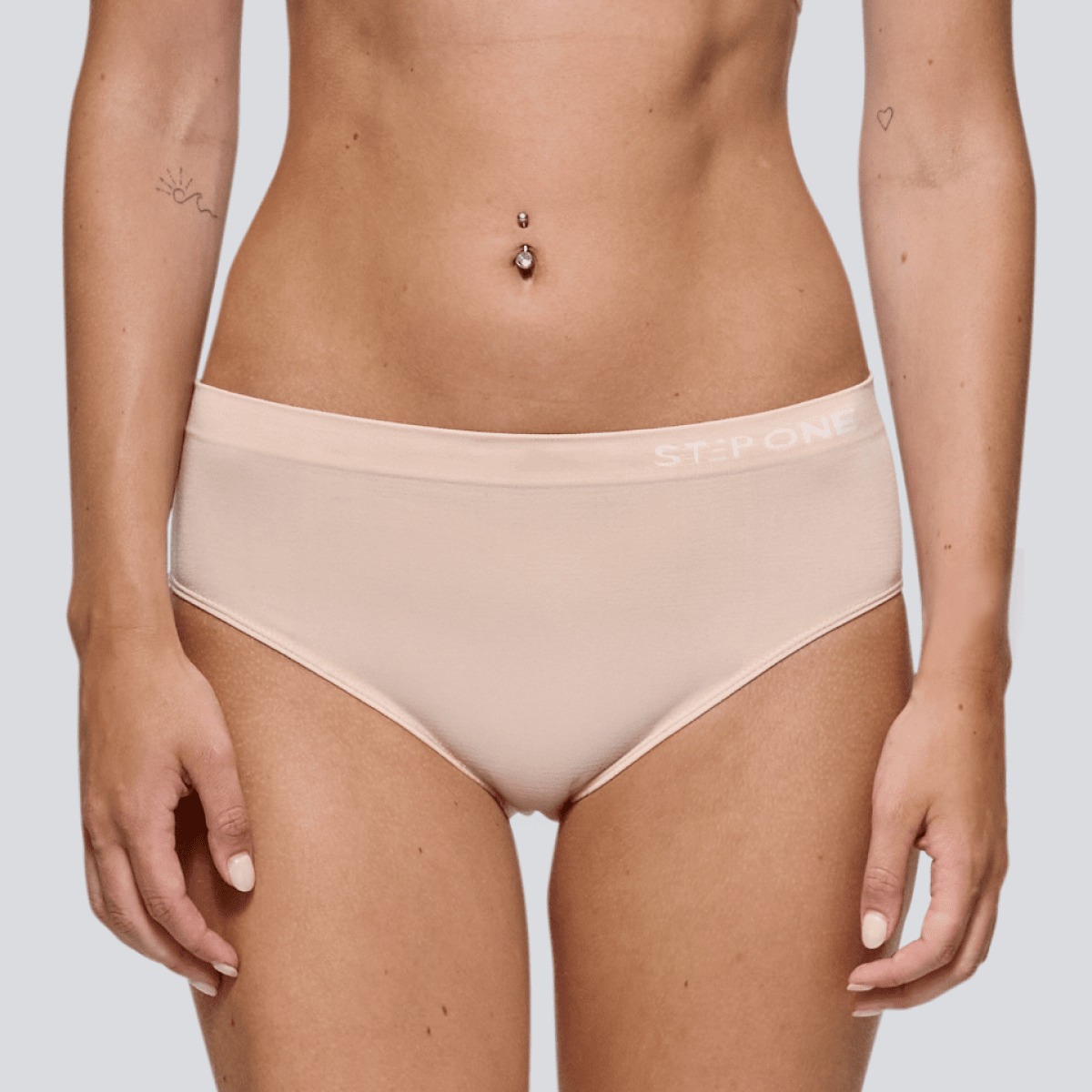 Women's SmoothFit Bikini Brief - Light Beige - Bamboo Underwear - Model:Emily