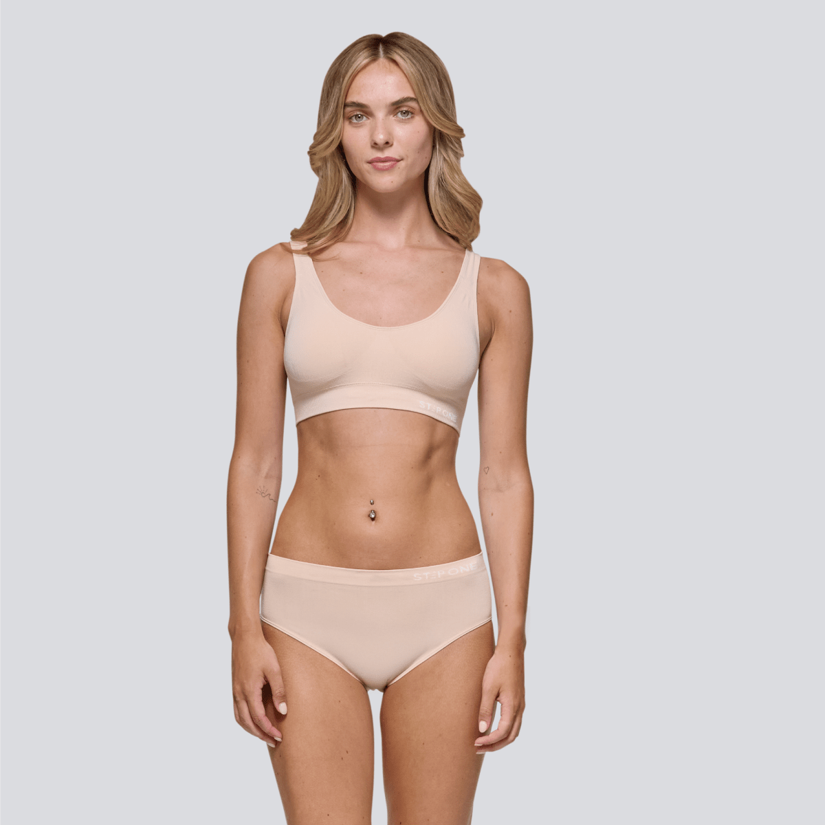 Women's SmoothFit Bikini Brief - Light Beige - Bamboo Underwear - Model:Emily