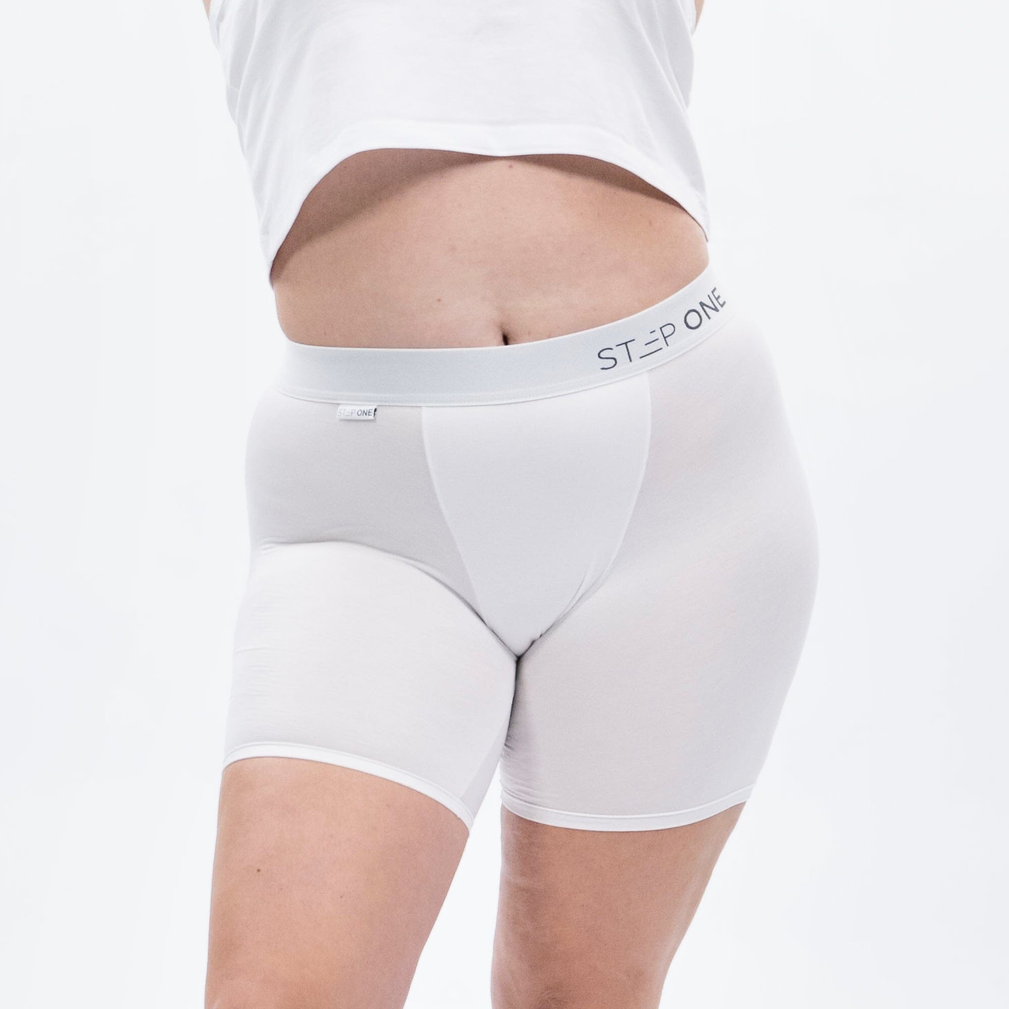 Women's Boxer Brief - White - Model - #size_XL