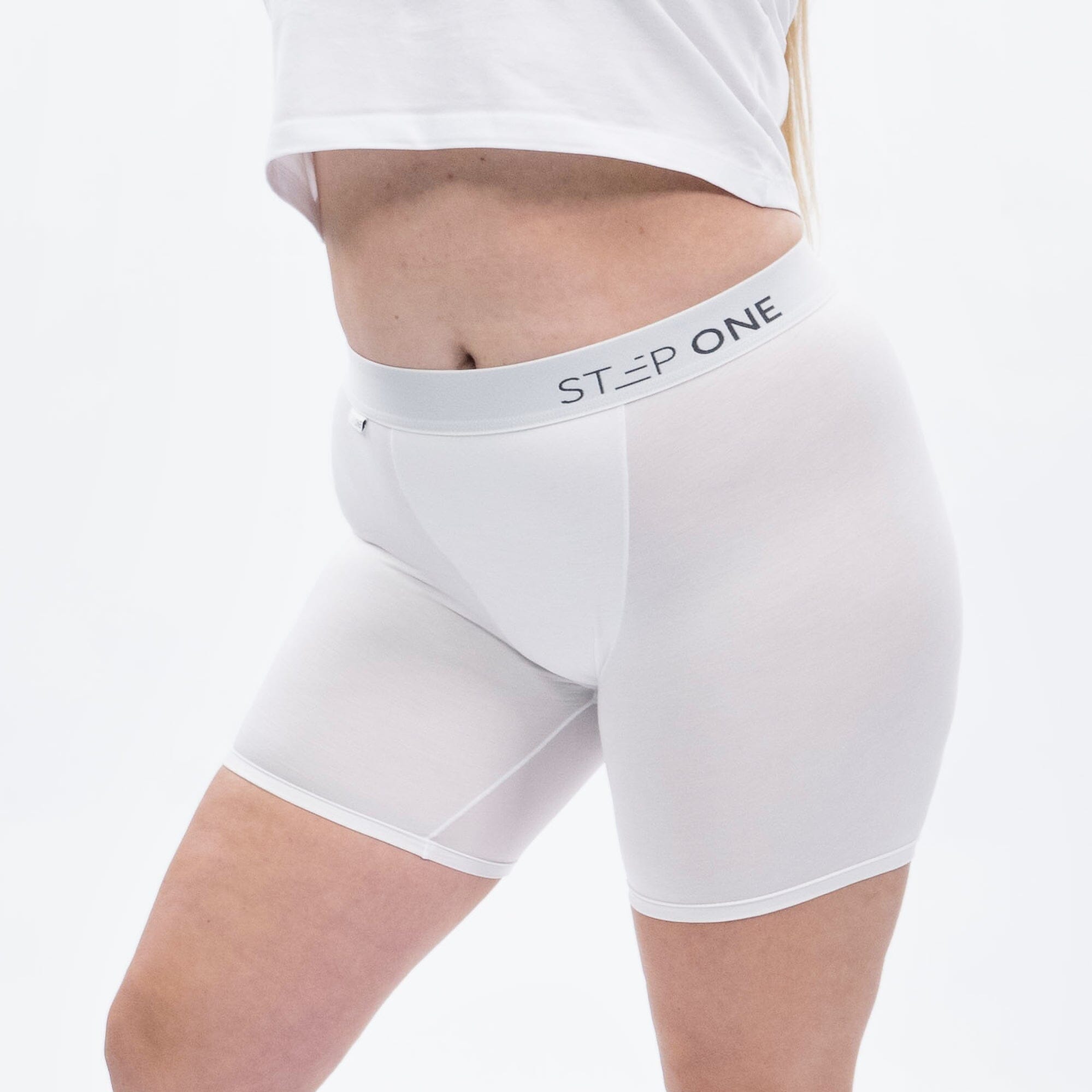 Women's Boxer Brief - White - Model - #size_3XL