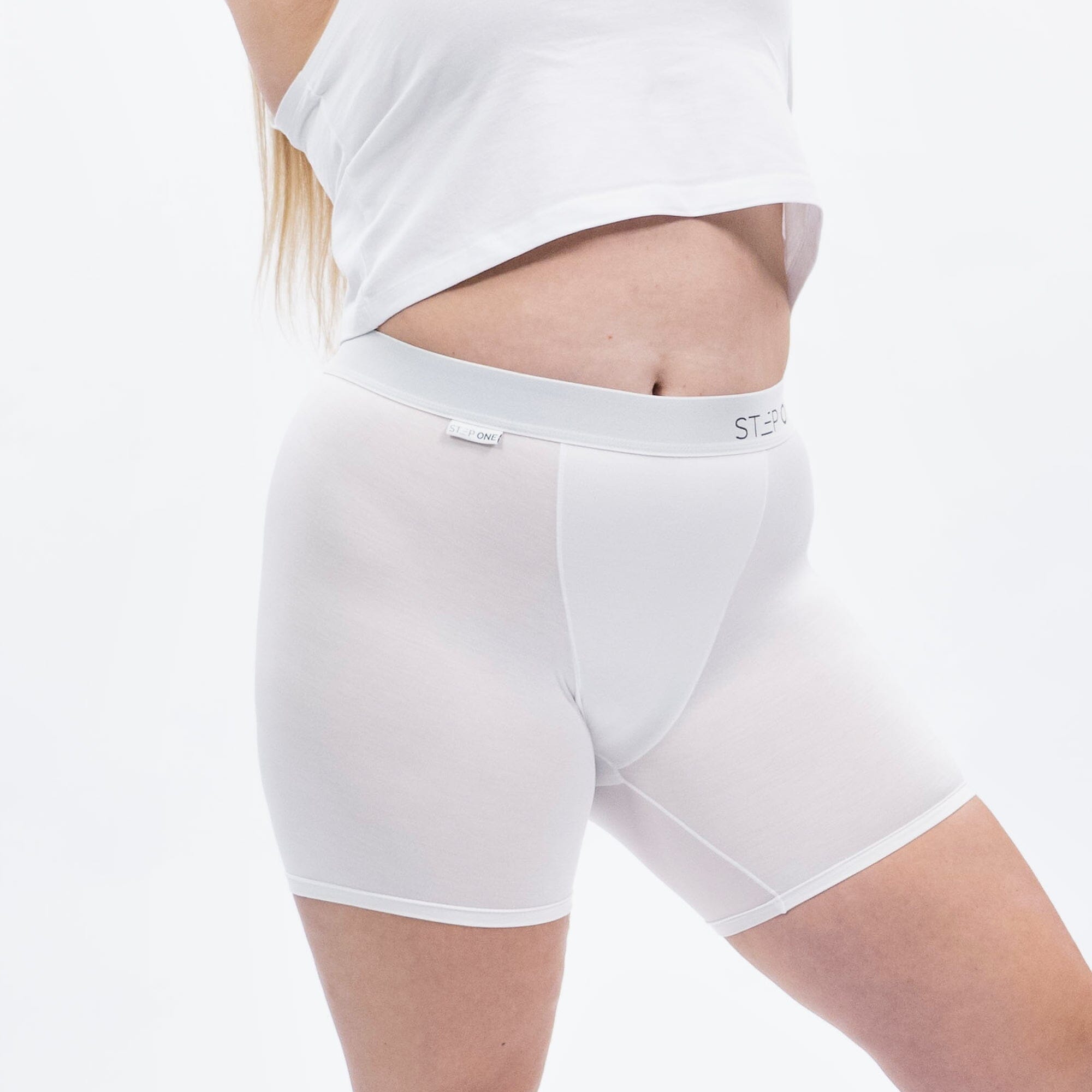 Women's Boxer Brief - White - Model - #size_2XL