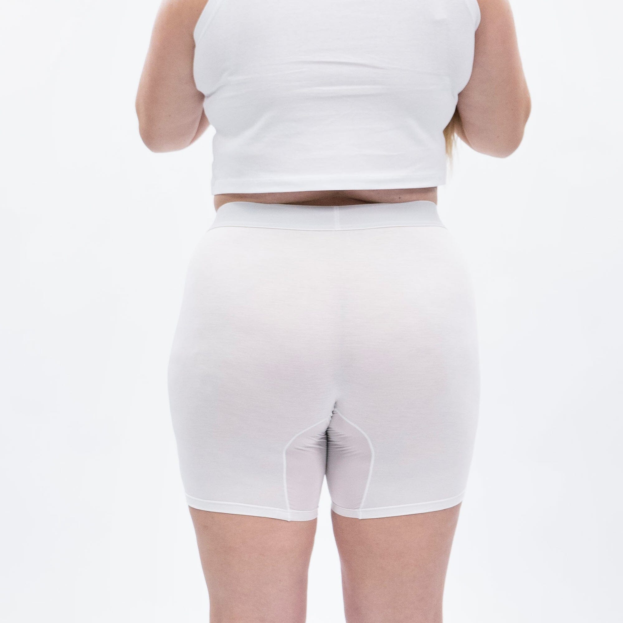 Women's Boxer Brief - White - Model - #size_XL