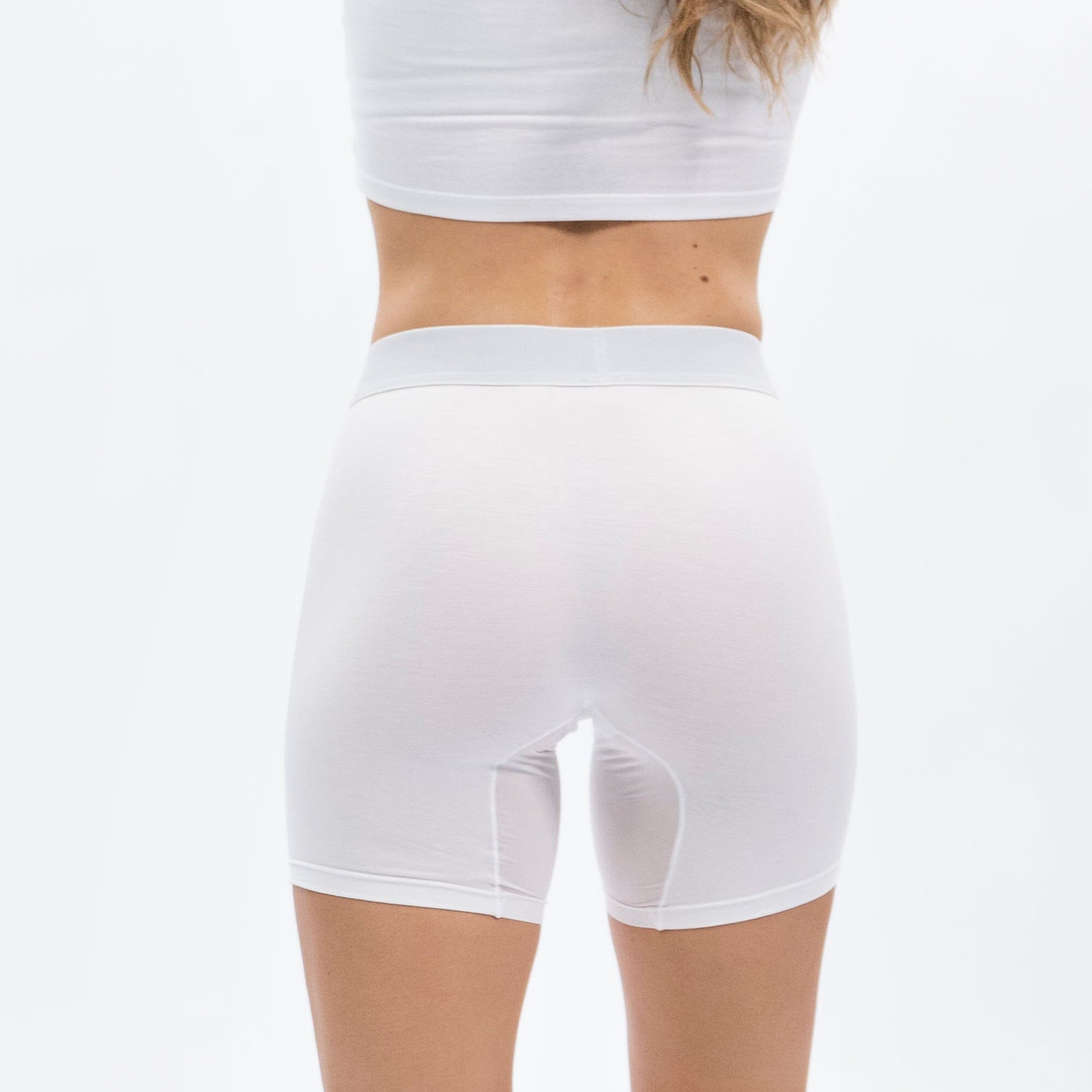 Women's Boxer Brief - White - Model - #size_Small