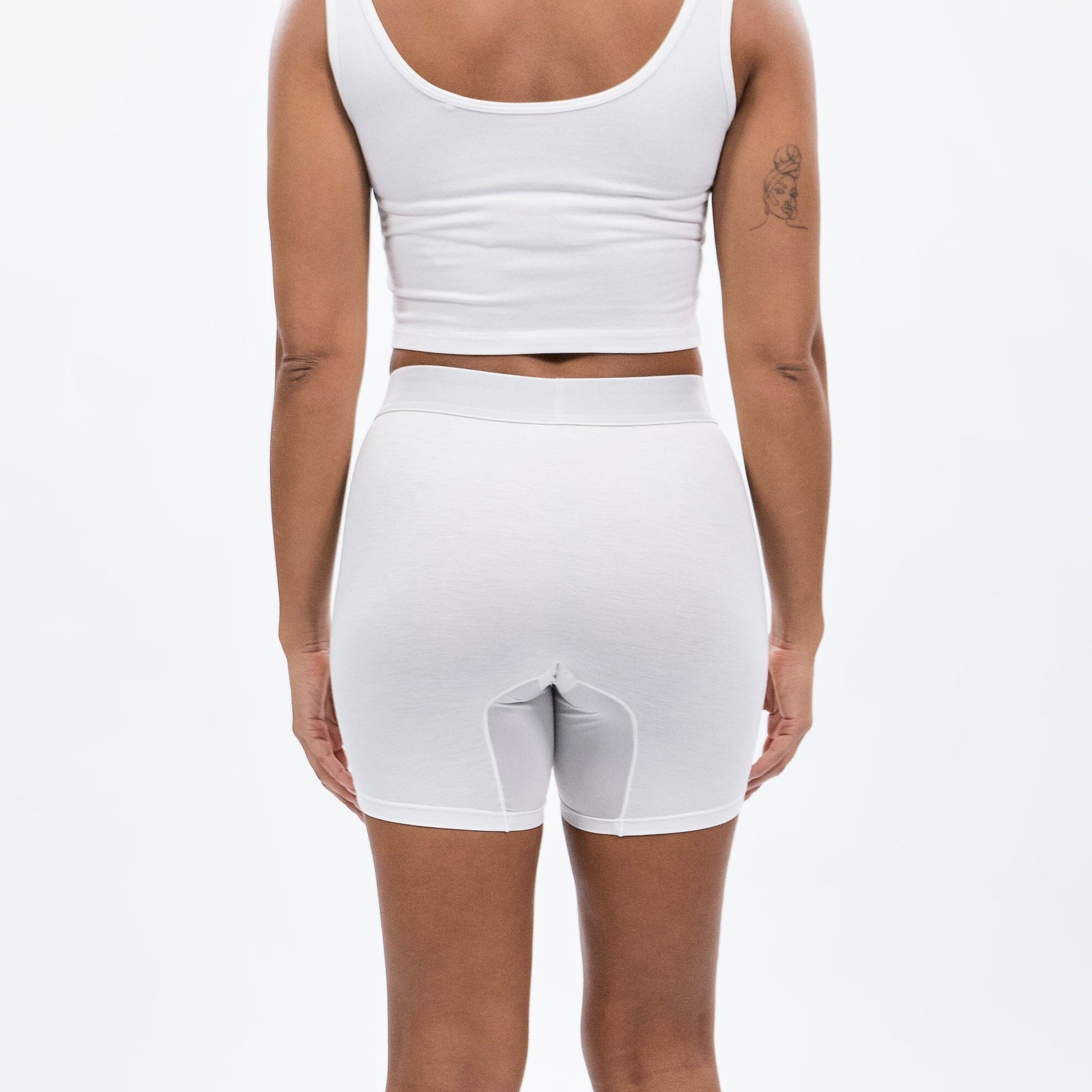 Women's Boxer Brief - White - Model - #size_Large