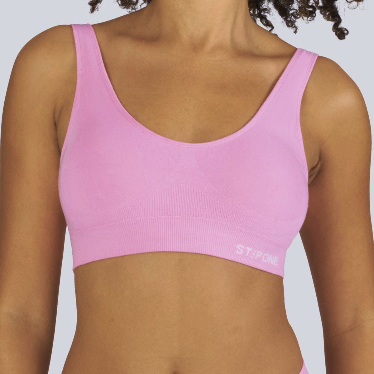 Women's SmoothFit Padded Bra - Prism Pink - Bamboo Underwear - Model:Armani