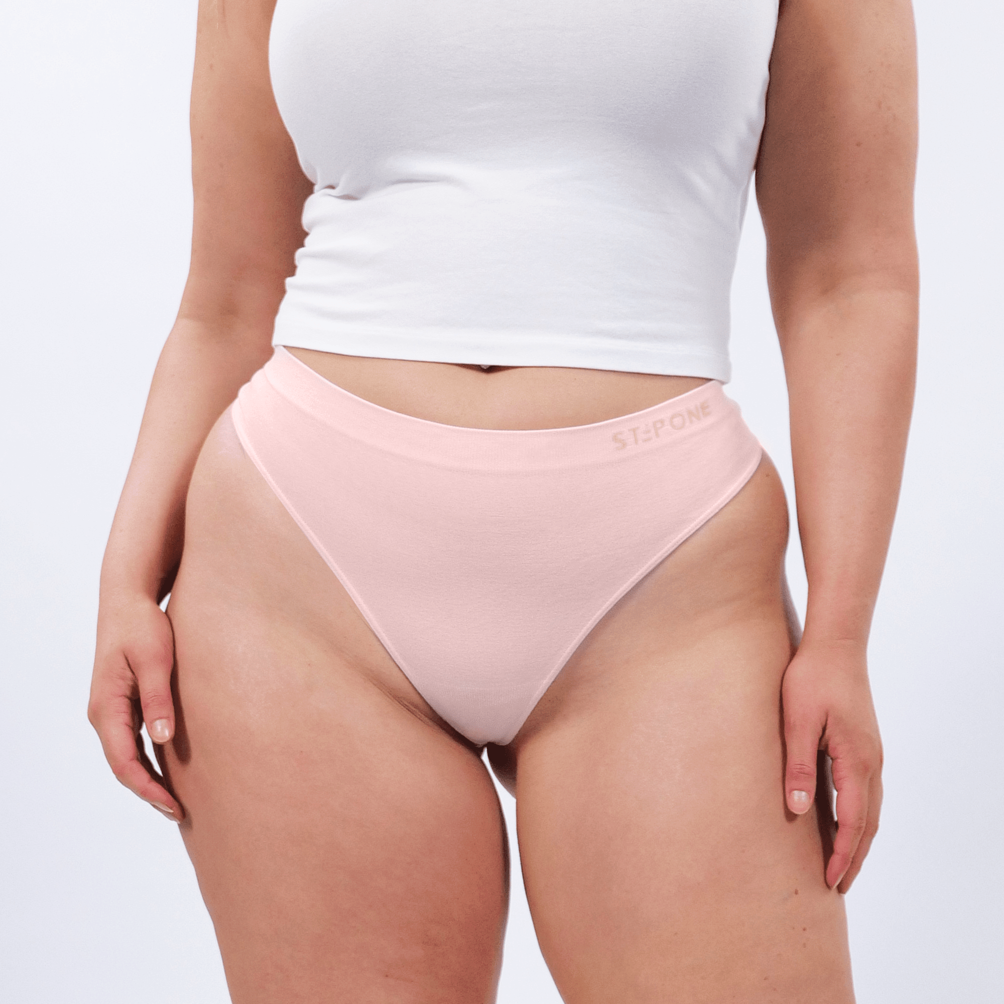 Women's Seamfree Thong - Rosé All Day - Model - #size_2XL