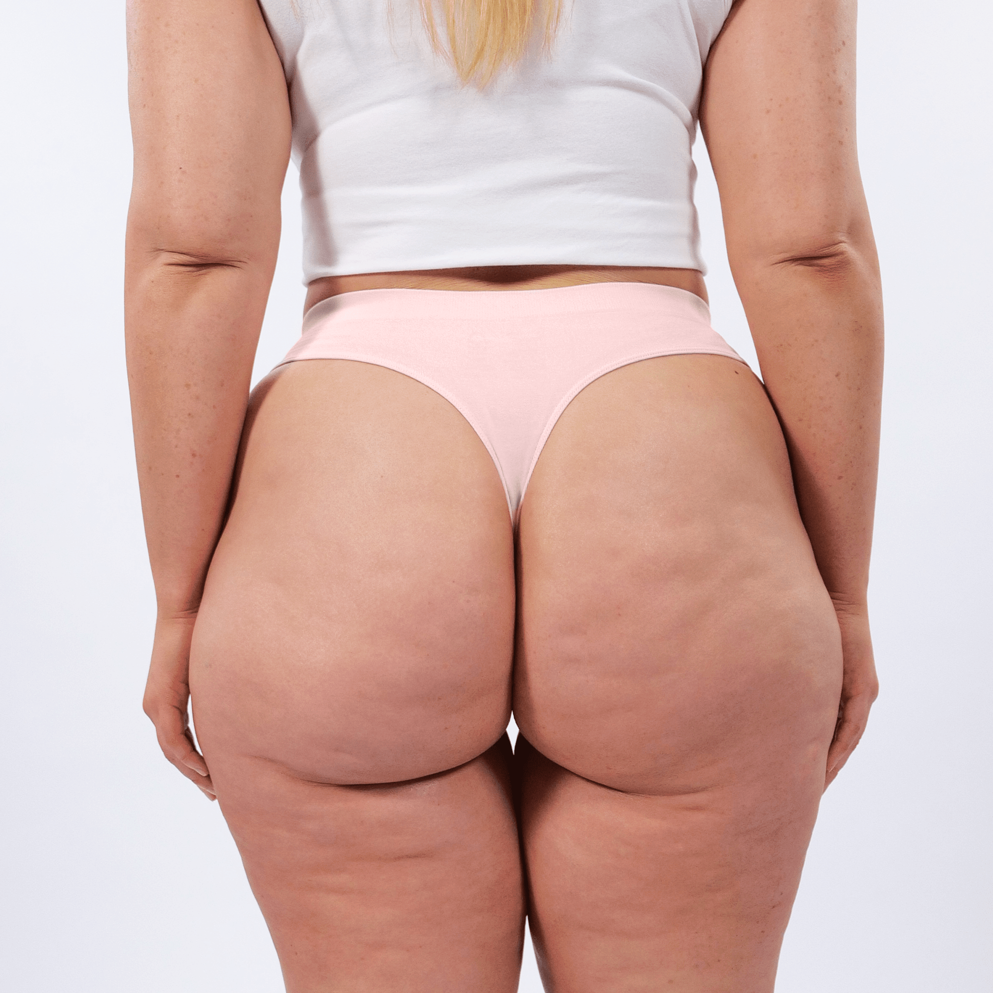 Women's Seamfree Thong - Rosé All Day - Model - #size_2XL