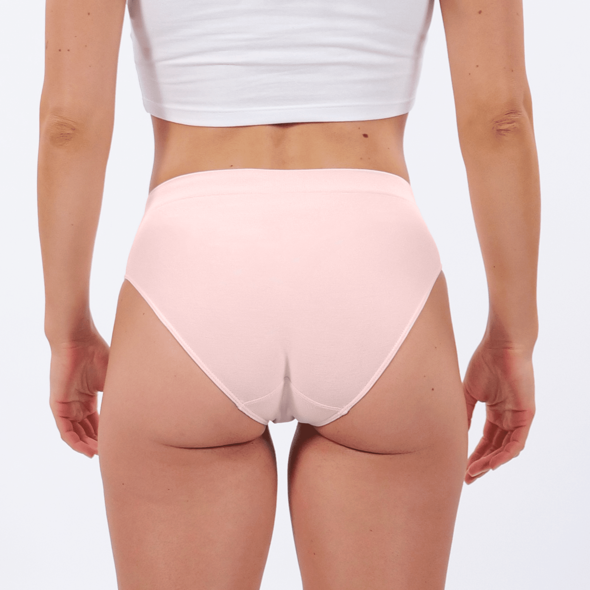 Women's Seamfree Bikini Brief - Rosé All Day - Model - #size_XS