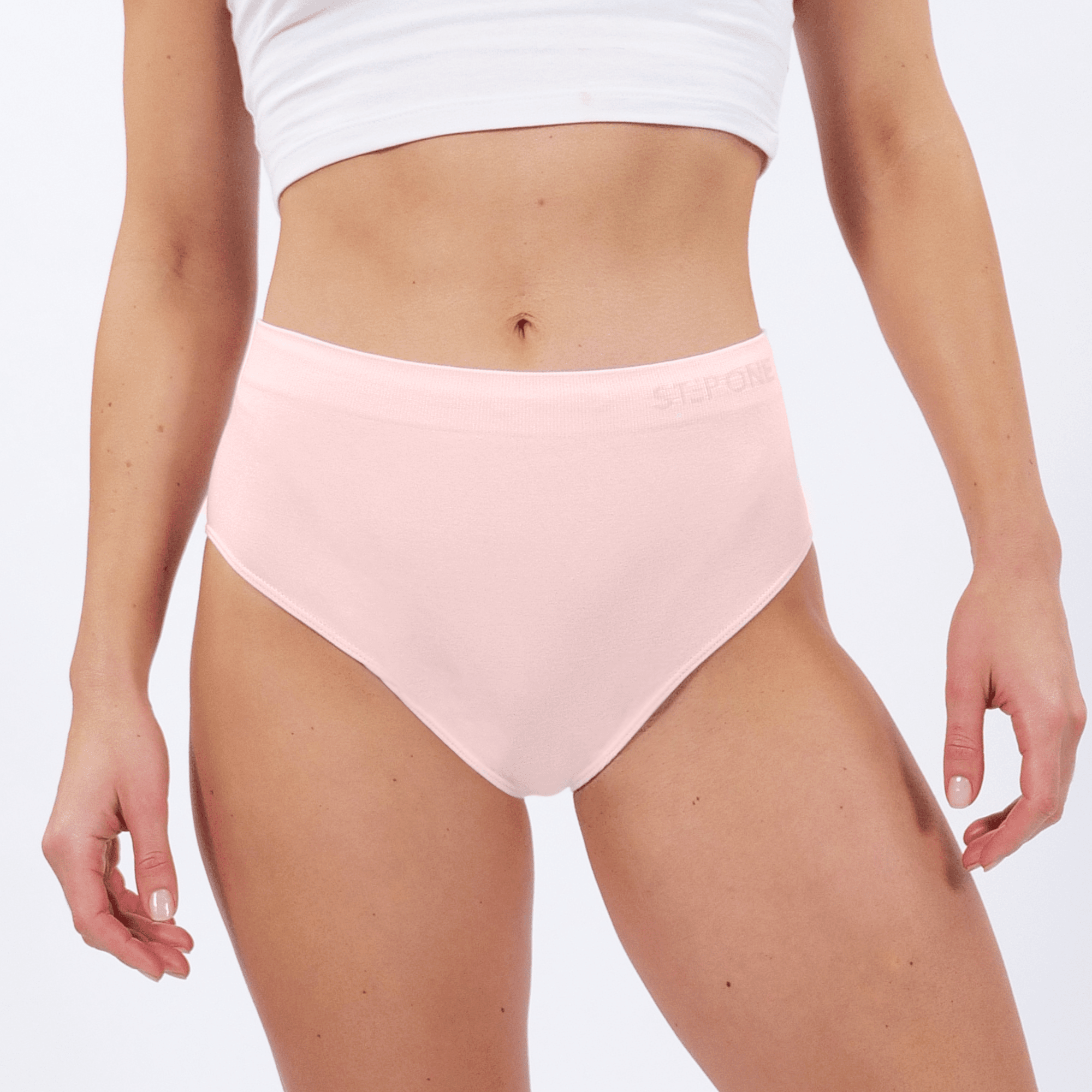 Women's Seamfree Full Brief - Rosé All Day - Model - #size_XS