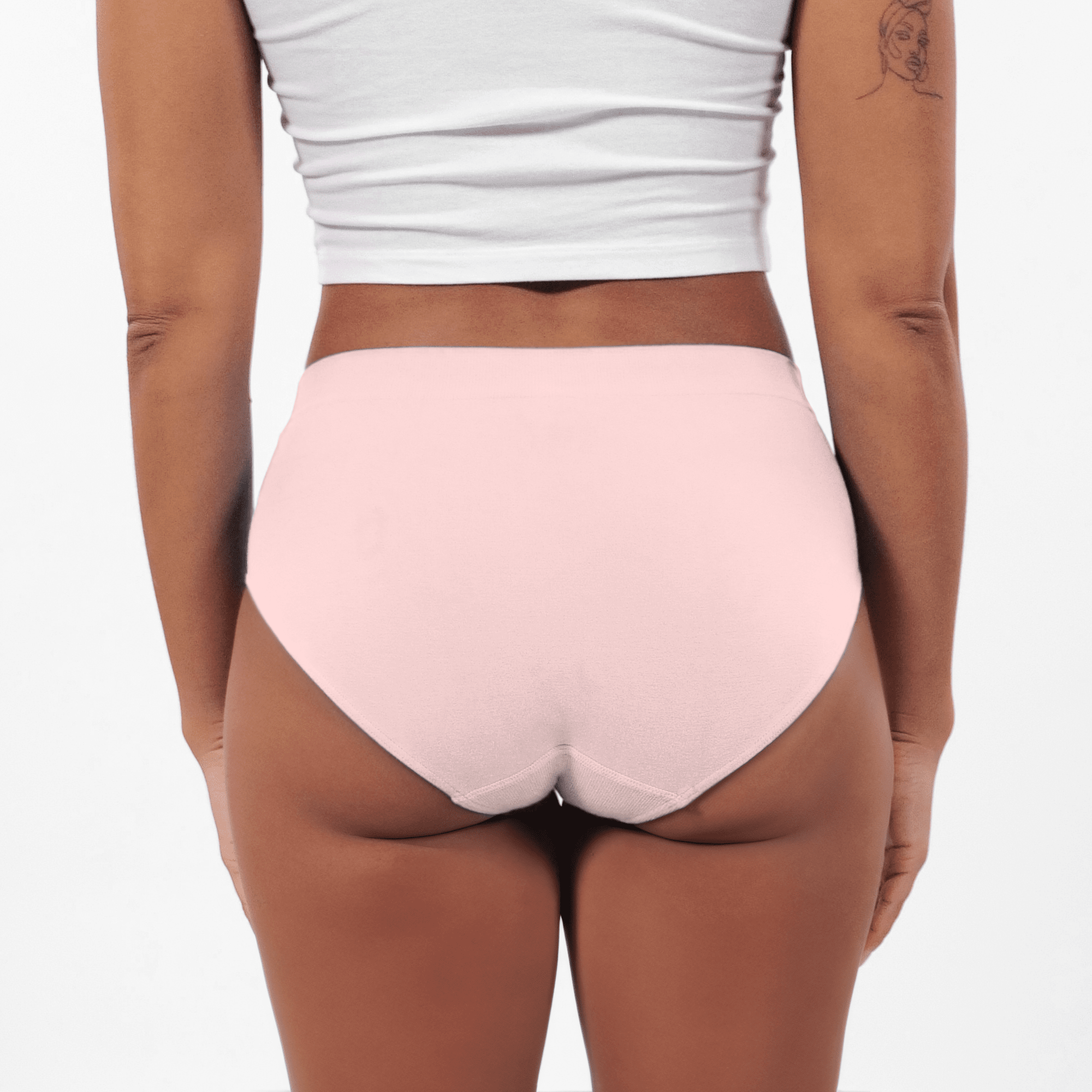 Women's Seamfree Full Brief - Rosé All Day - Model - #size_Medium