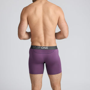 Men's Bamboo Underwear Boxers in purple - Model:Skyler