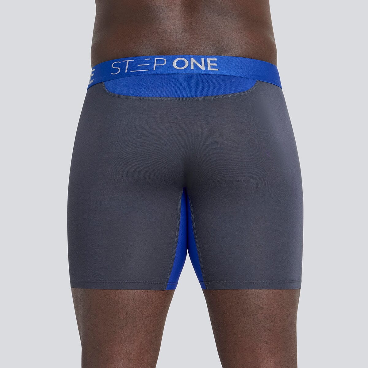 Boxer Brief - Dark Grey/Blue - Bamboo Underwear - Model:Baba