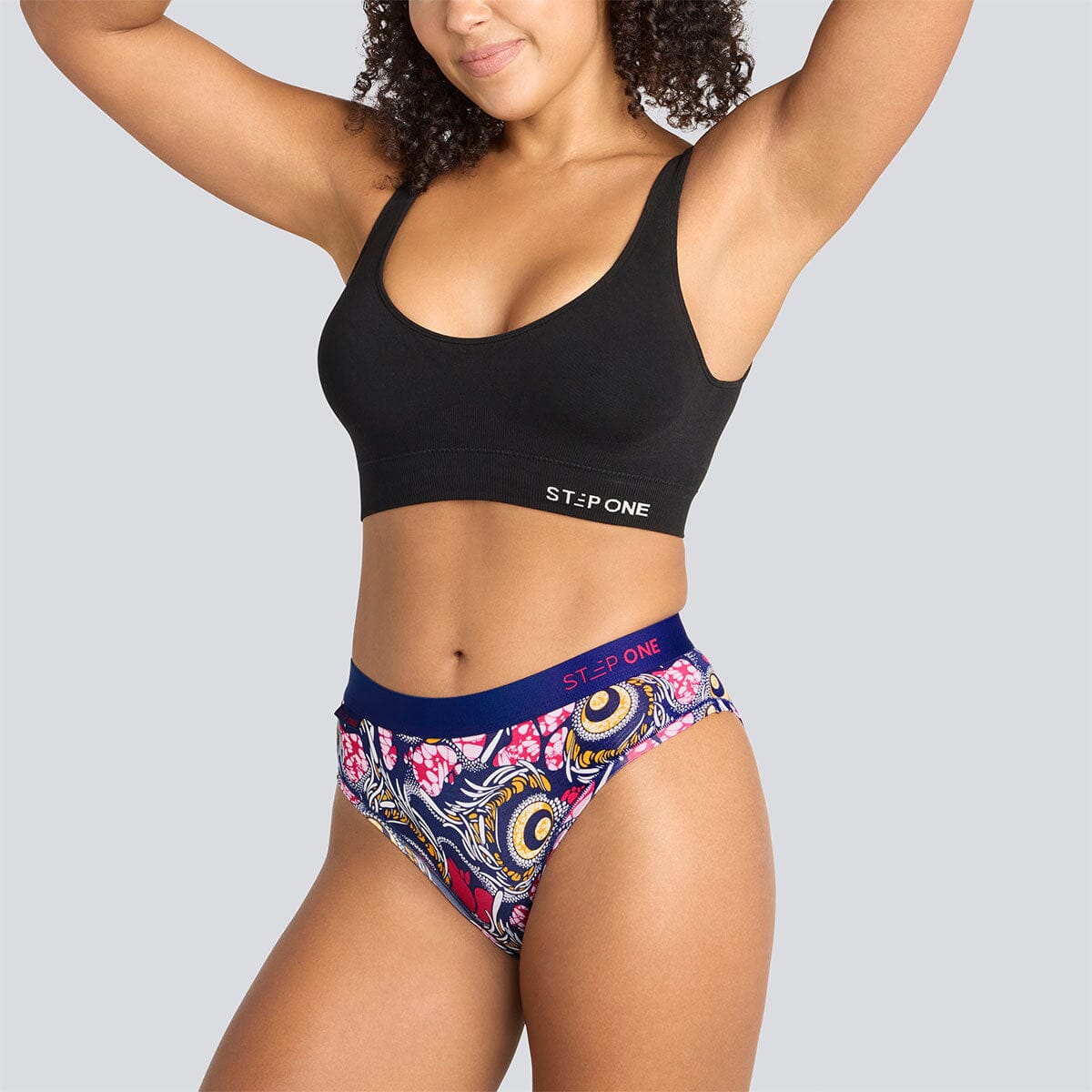 Women's Bikini Brief - African Pattern - Bamboo Underwear - Model:Yolanda