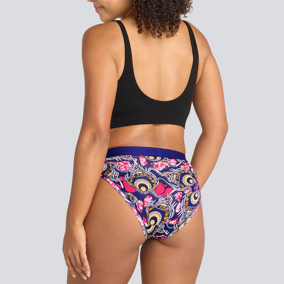 Women's Bikini Brief - African Pattern - Bamboo Underwear - Model:Yolanda