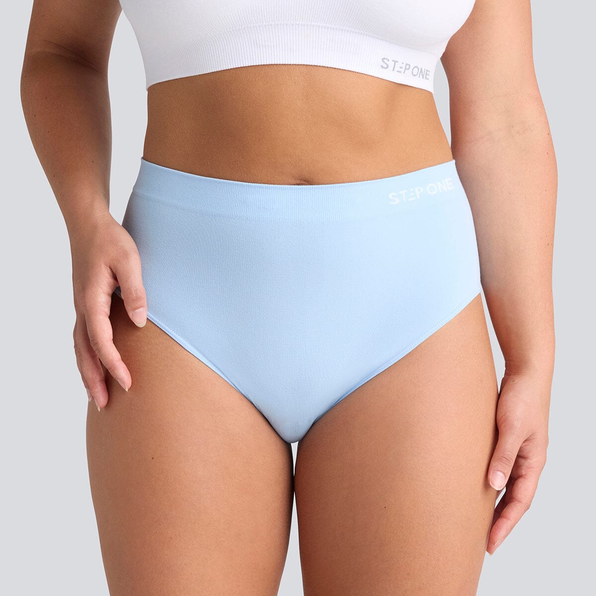 Women's SmoothFit Full Brief - Chambray - Bamboo Underwear - Model:Alexandra