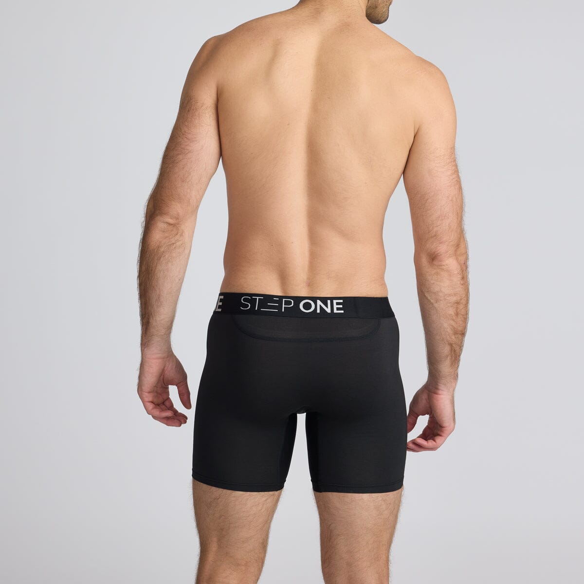 Men's Bamboo Underwear Boxers in all black - Model:Skyler