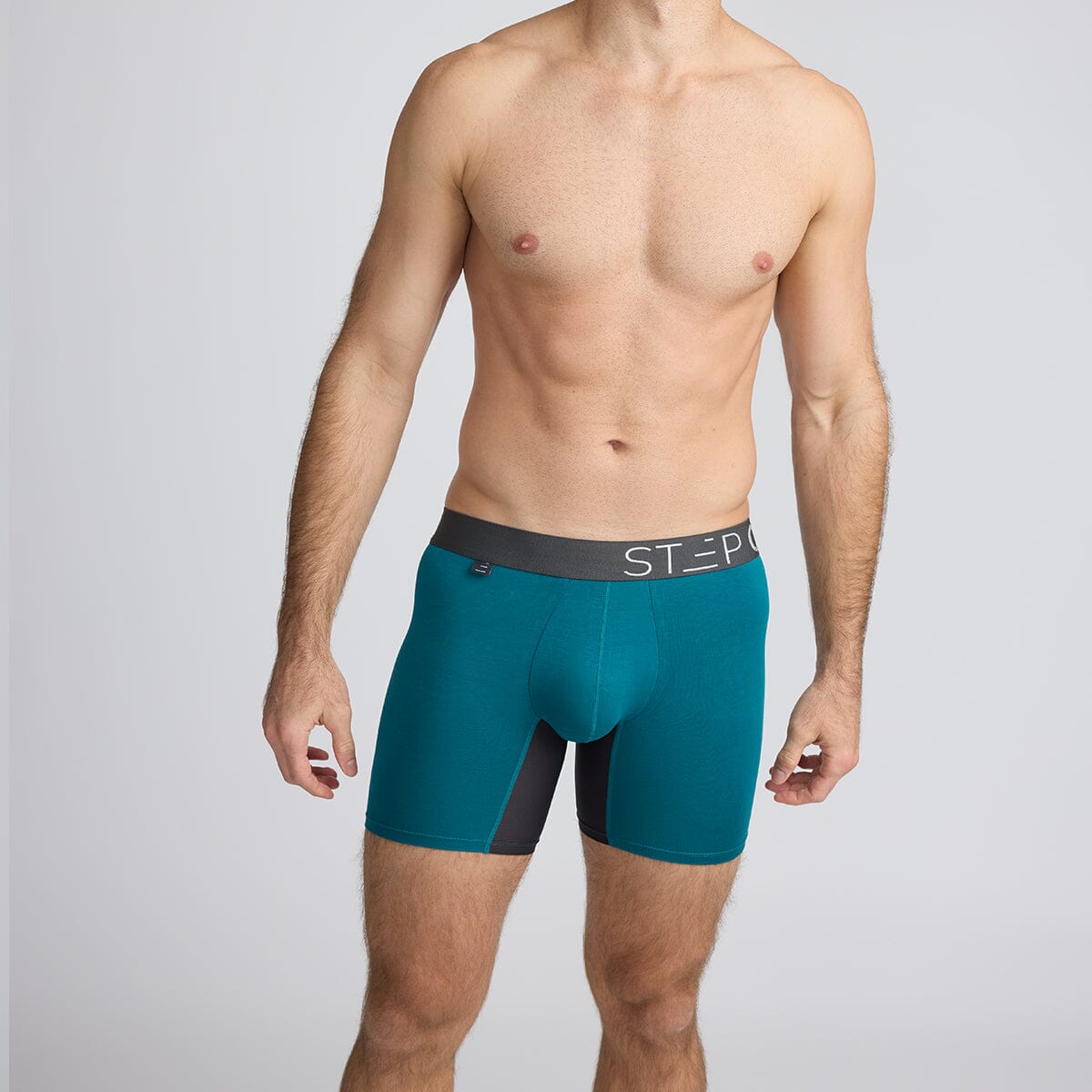 Men's Bamboo Underwear Boxers in Green - Model:Skyler