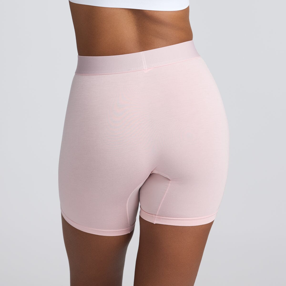 Women's Body Shorts - Blush - Bamboo Underwear - Model:Yolanda