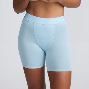 [EXP-A] Women's Bamboo Underwear Body Short in Light Blue - Model:Yolanda