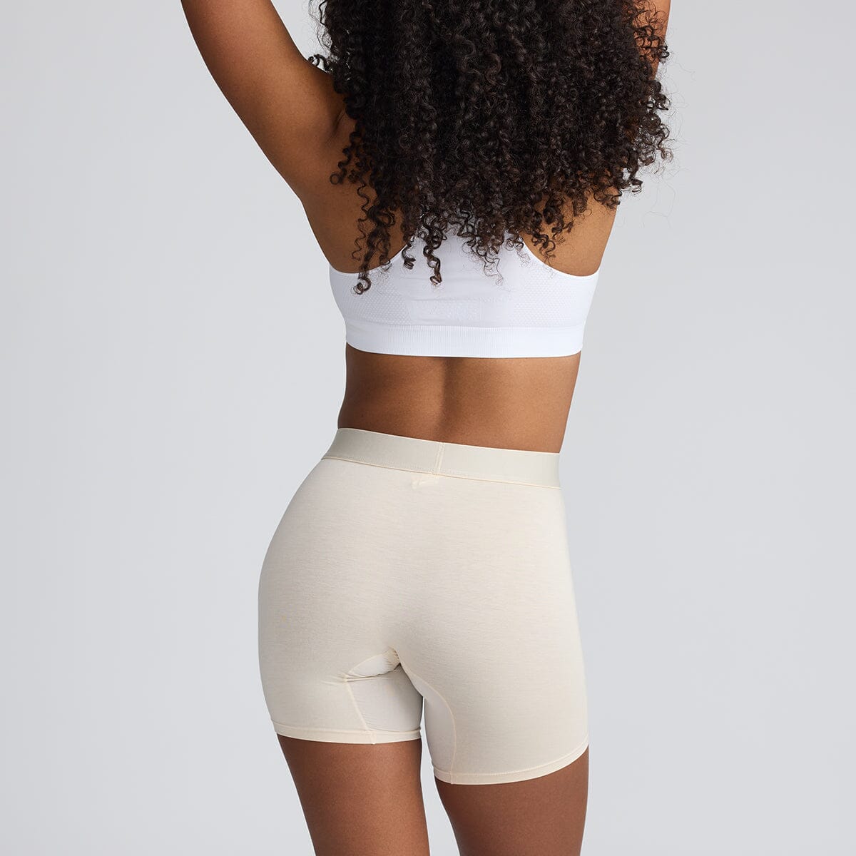 Women's Body Shorts - Butter Scotch - Bamboo Underwear - Model:Yolanda