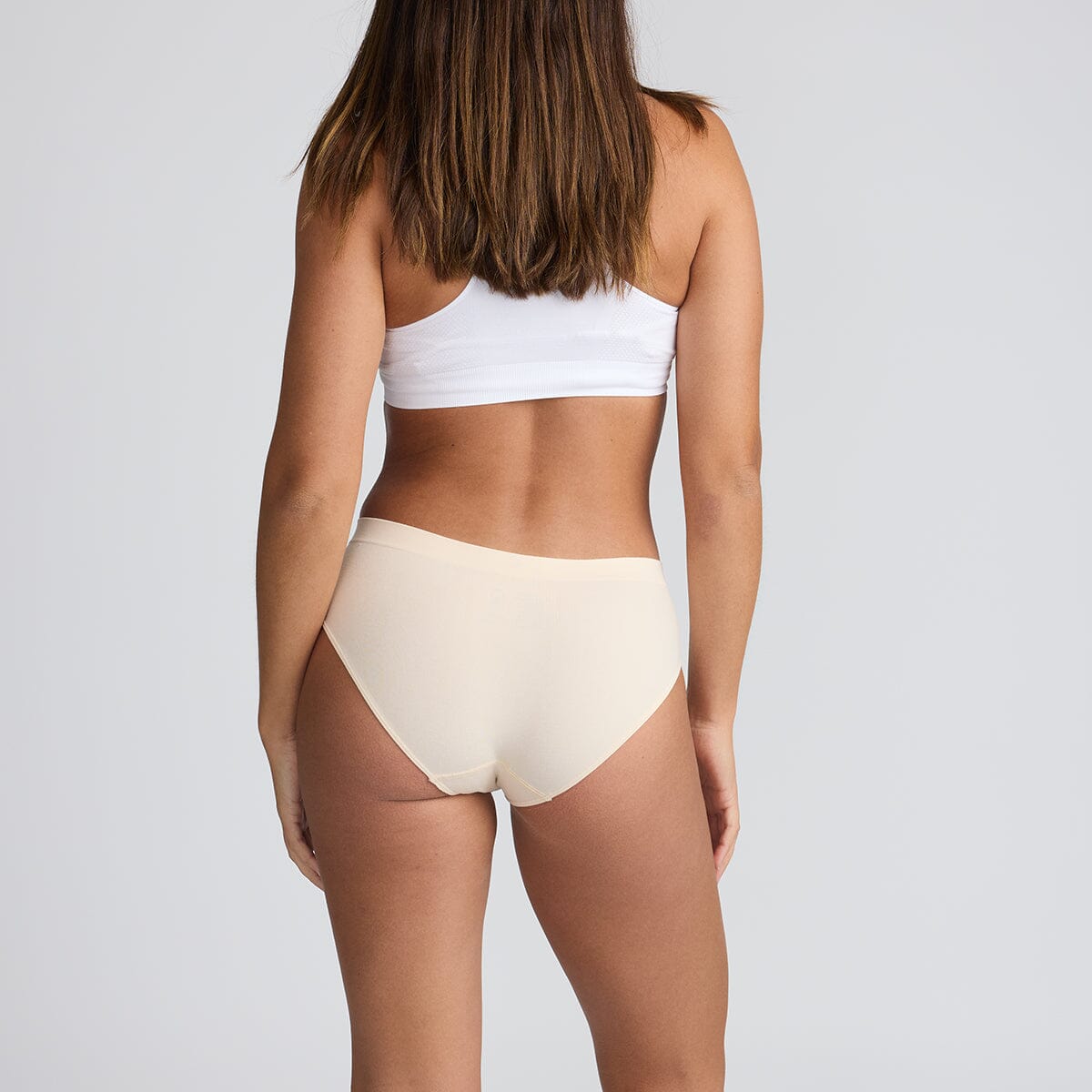 Women's SmoothFit Bikini Brief - Chic Champagne - Bamboo Underwear - Model:Elke