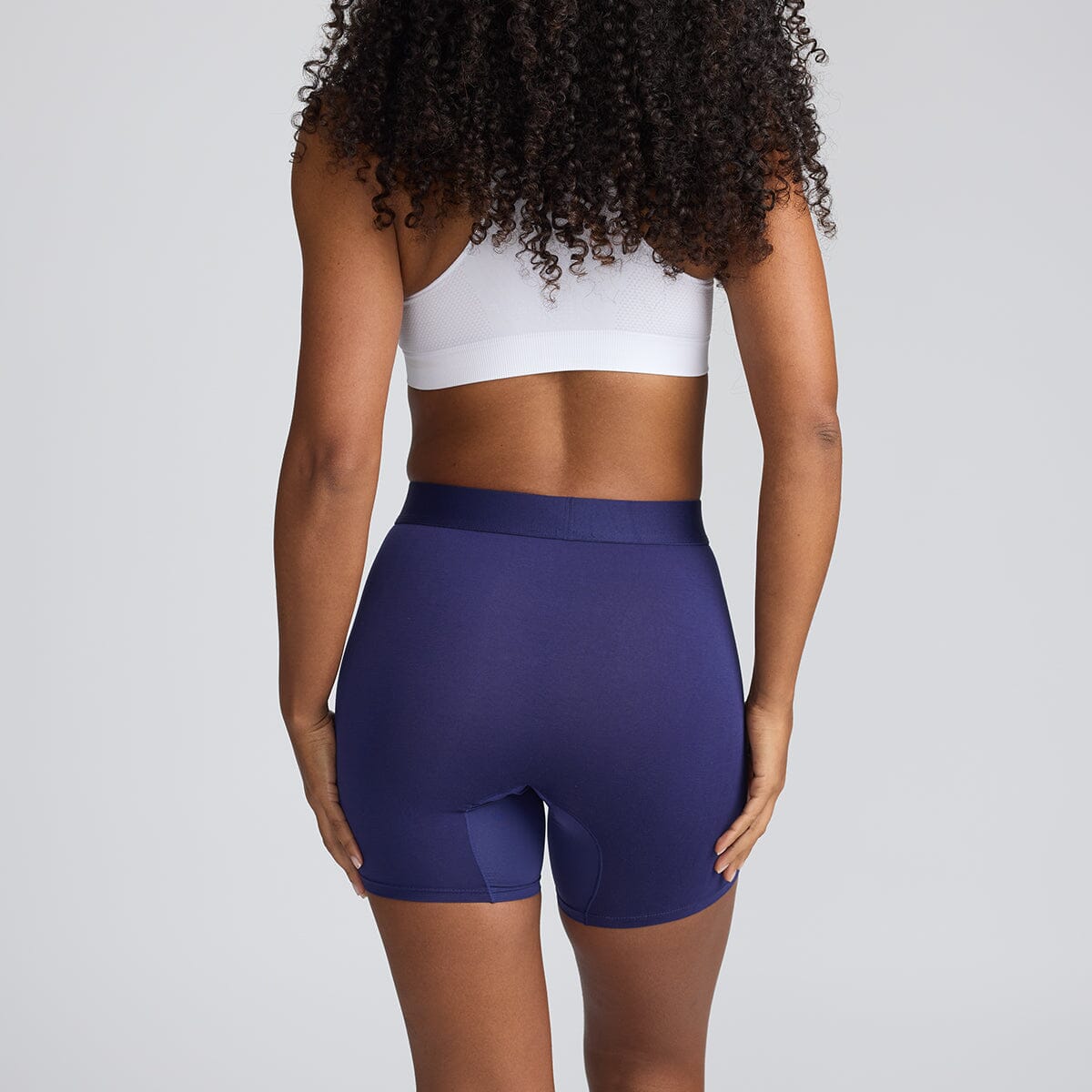 Women's Body Shorts - Midnight Blues - Bamboo Underwear - Model:Yolanda