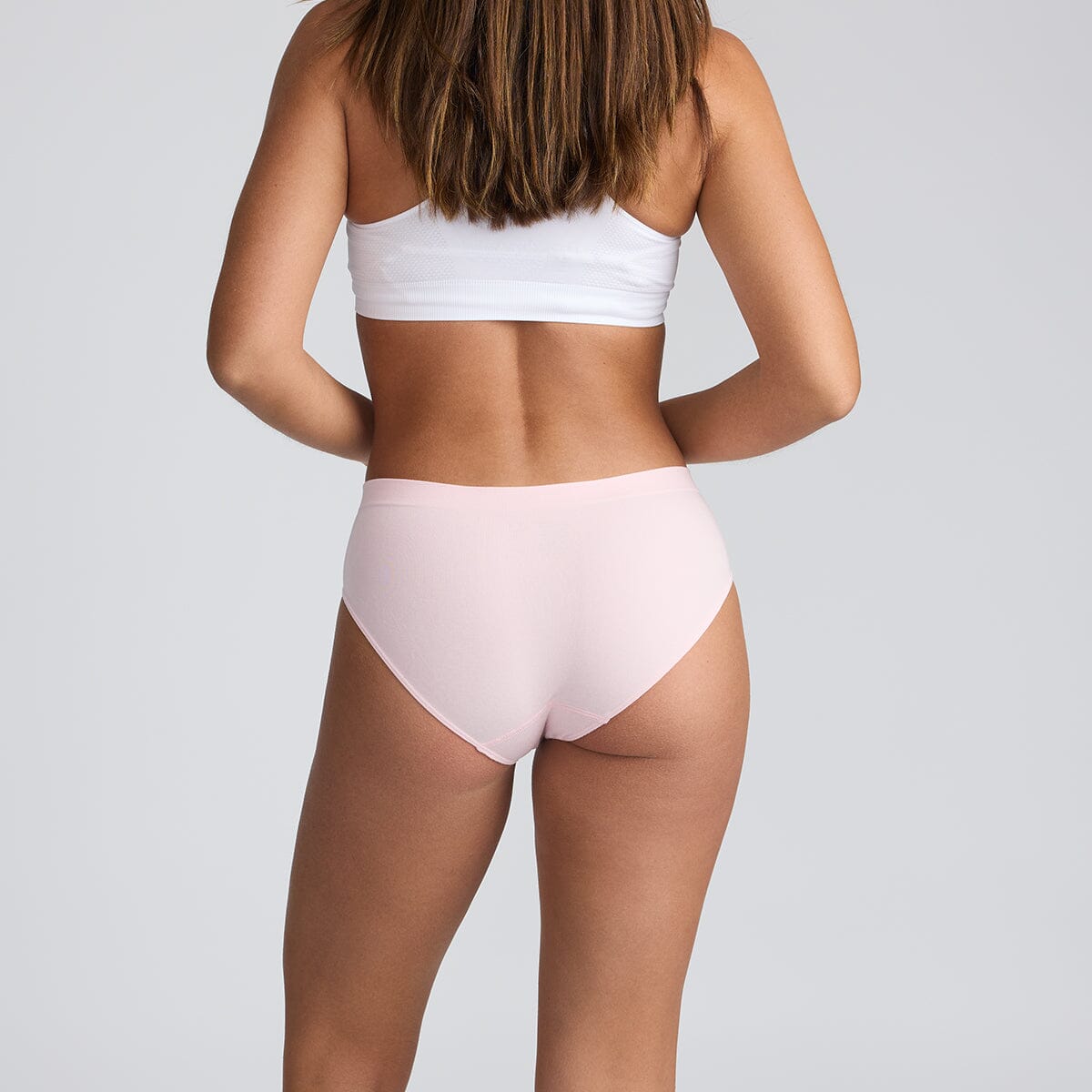 Women's SmoothFit Bikini Brief - Rosé All Day - Bamboo Underwear - Model:Elke