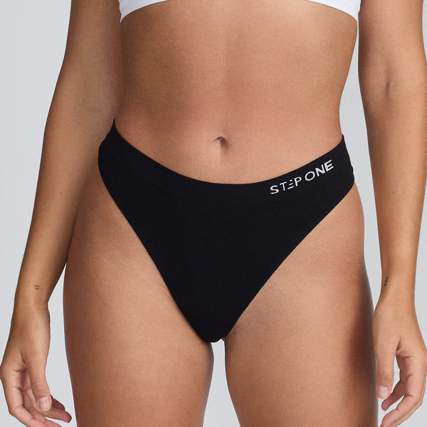 [EXP-A] Women's SmoothFit Thong - Espresso-Tini - Bamboo Underwear - Model:Elke