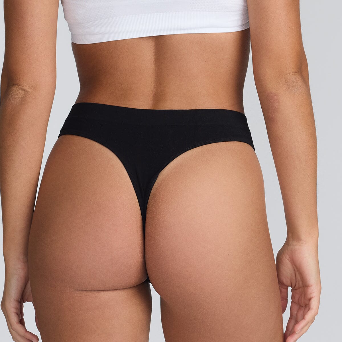 Women's SmoothFit Thong - Espresso-Tini - Bamboo Underwear - Model:Elke