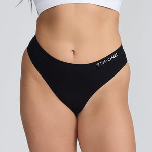 Women's SmoothFit Thong - Espresso-Tini - Bamboo Underwear - Model:Marie