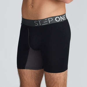 Black Underwear with Fly at Step One - Model:Angus