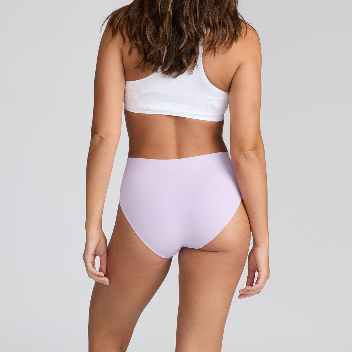 Purple Seamless Underwear at Step One - Model:Elke
