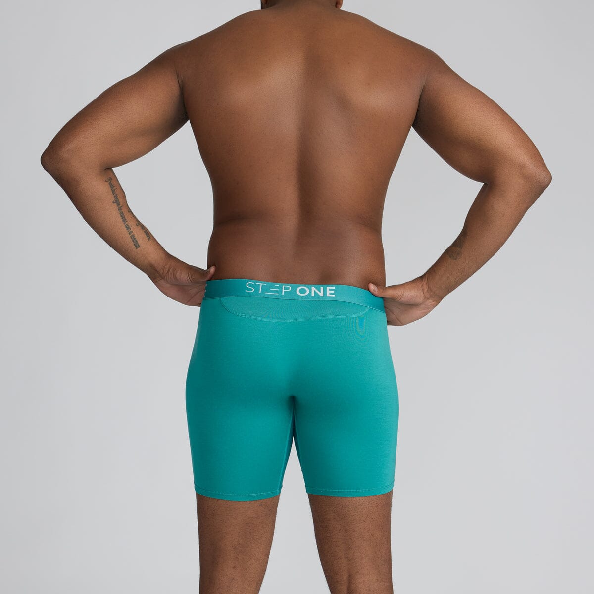 Boxer Brief - Green-Blue Slate - Bamboo Underwear - Model:Corey