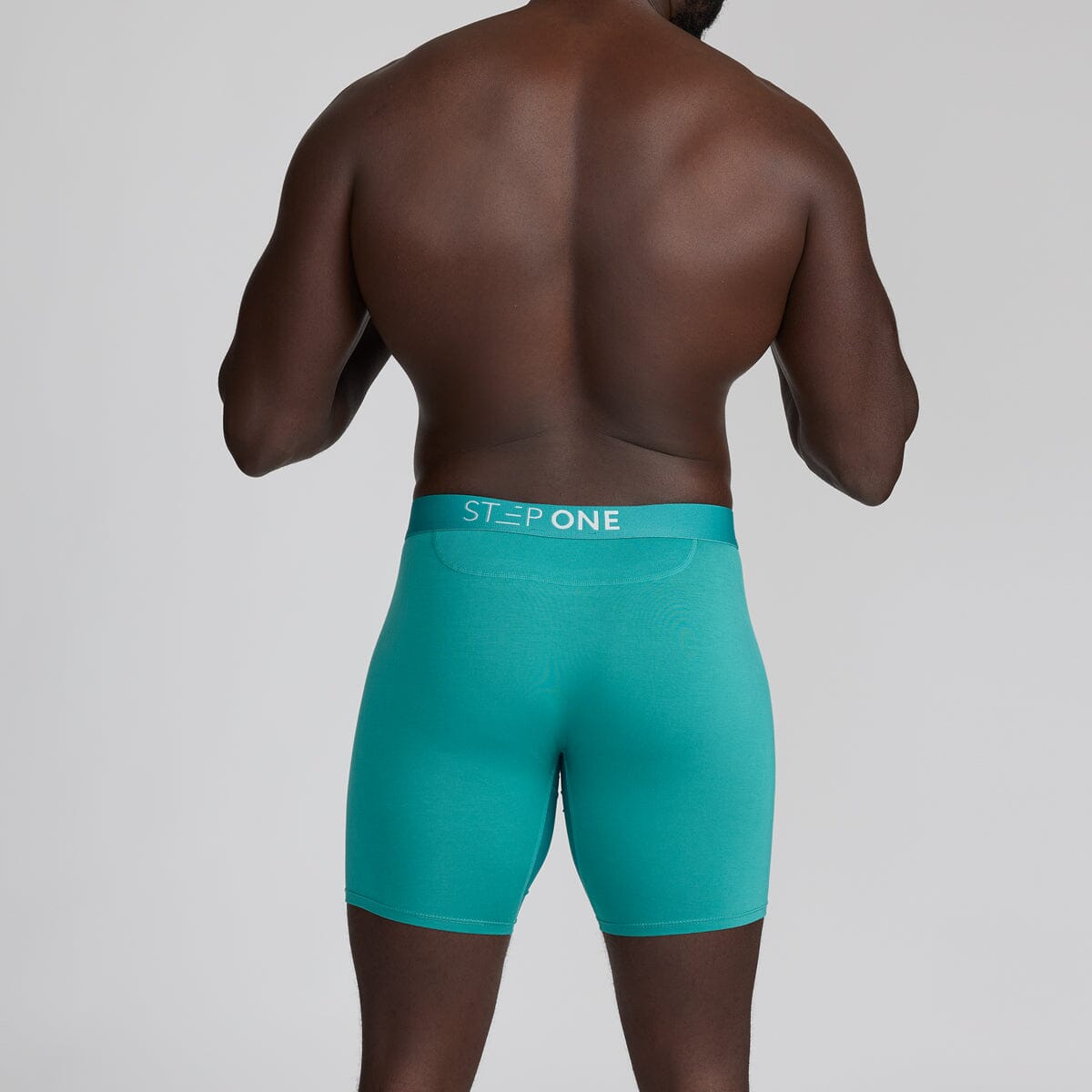 Boxer Brief Fly - Green-Blue Slate - Bamboo Underwear - Model:Baba