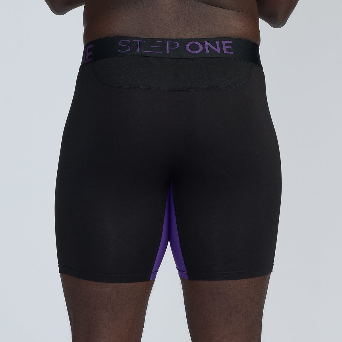 Boxer Brief - Black/Purple - Bamboo Underwear - Model:Baba