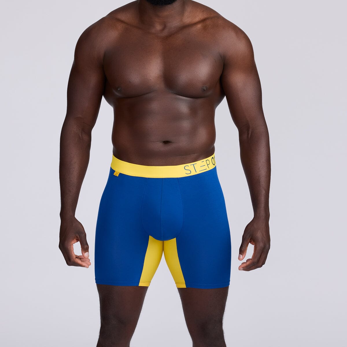 Boxer Brief - Navy/Yellow - Bamboo Underwear - Model:Baba