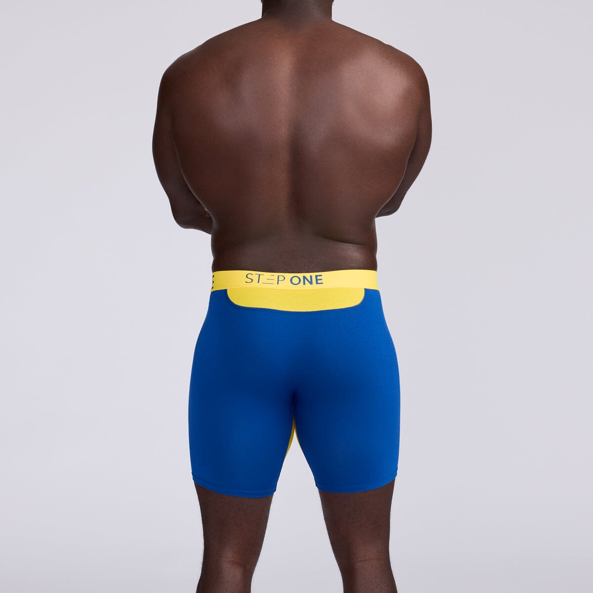 Boxer Brief - Navy/Yellow - Bamboo Underwear - Model:Baba