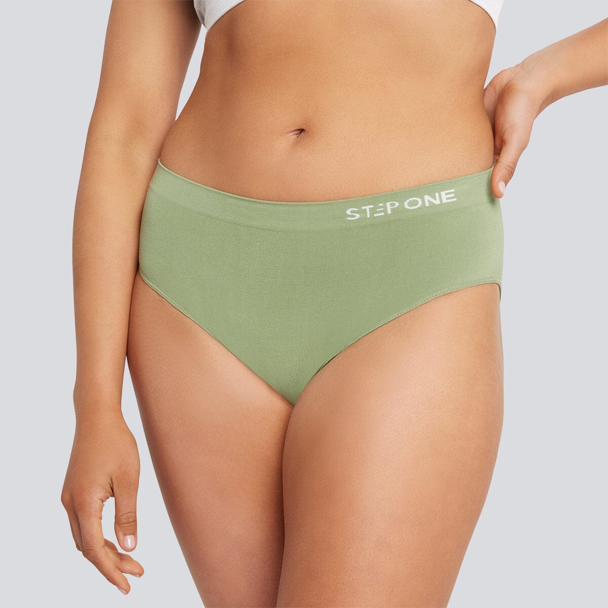 [EXP-A] Women's SmoothFit Bikini Brief - Sage - Bamboo Underwear - Model:Natalia