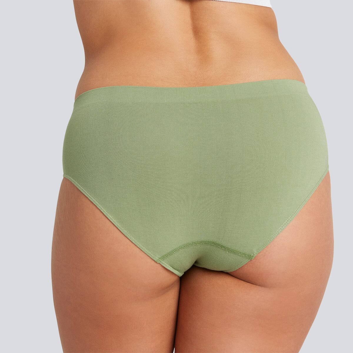 Women's SmoothFit Bikini Brief - Sage - Bamboo Underwear - Model:Natalia