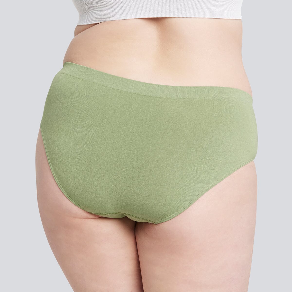 Women's SmoothFit Bikini Brief - Sage - Bamboo Underwear - Model:Ashleigh