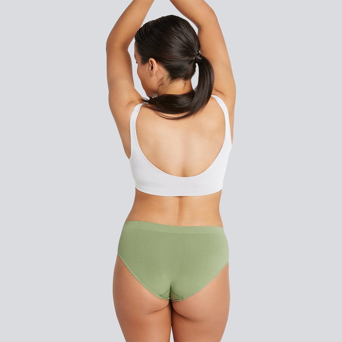 Women's SmoothFit Bikini Brief - Sage - Bamboo Underwear - Model:Natalia