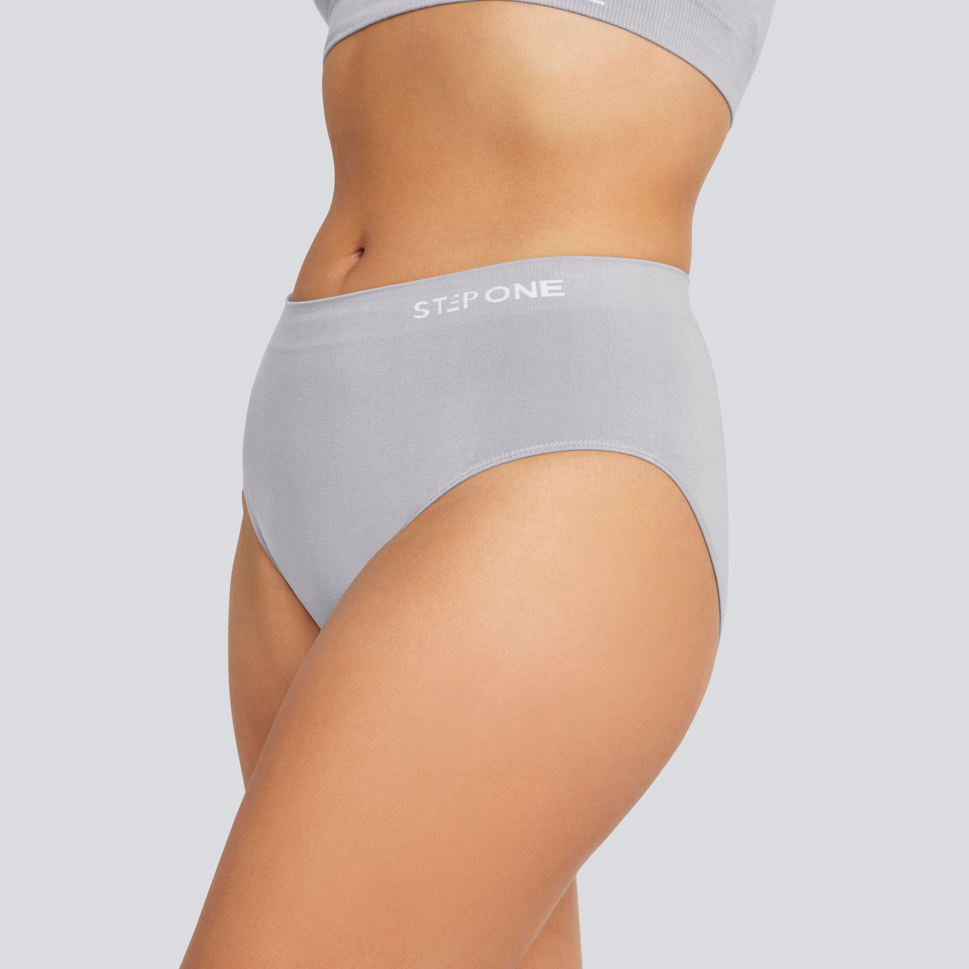 Women's SmoothFit Full Brief - Ultimate Grey - Bamboo Underwear - Model:Natalia