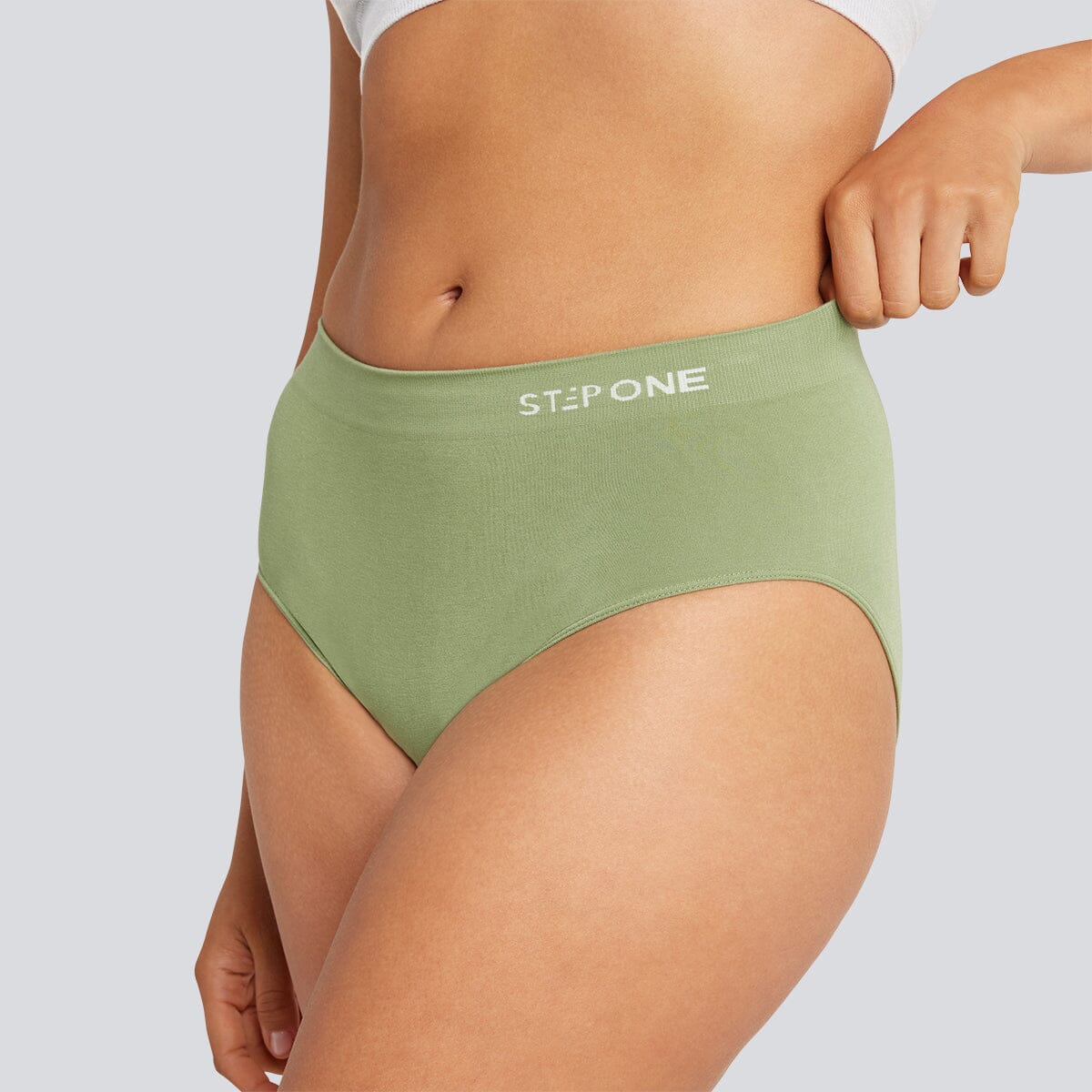 Women's SmoothFit Full Brief - Watercress - Bamboo Underwear - Model:Natalia