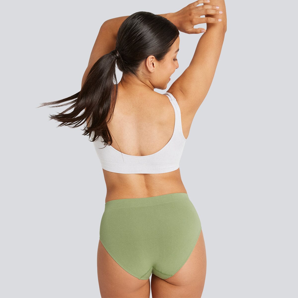 Women's SmoothFit Full Brief - Watercress - Bamboo Underwear - Model:Natalia