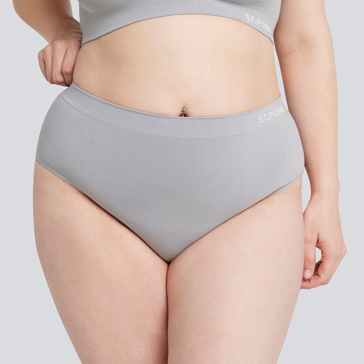 Women's SmoothFit Full Brief - Ultimate Grey - Bamboo Underwear - Model:Ashleigh