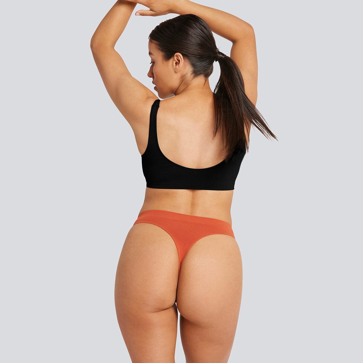 Women's SmoothFit Thong - Rooibos - Bamboo Underwear - Model:Natalia